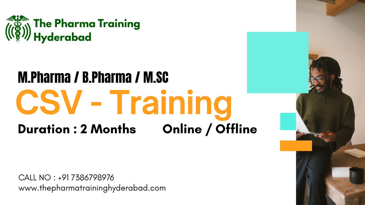 THEPHARMA378021's tweet image. The Pharma Training Hyderabad
thepharmatraininghyderabad.com
Join our CSV Training Program — Validate Your Future in Pharma & IT!
Learn Computer System Validation from Industry Experts — Get Job-Ready Today!
#CSVTraining #ComputerSystemValidation #PharmaTraining #CSVExperts