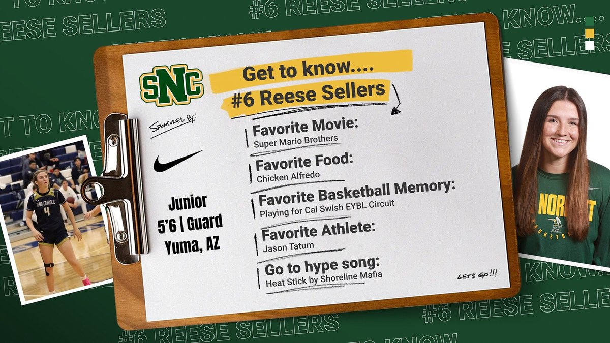 It’s HOMECOMING week!  What better time to get to know our new faces!
First up:  Reese Sellers, a Junior from Yuma Catholic High School 🟢⚜️🟡 
#GoGreenKnights