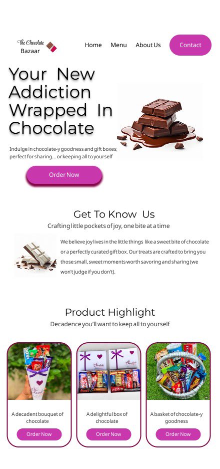 nuratt_yusuff's tweet image. I designed my first ever landing page as a @TechCrushHQ student. The design features a playful and indulgent feel with purple accents to reflect the brand’s color and identity 🍫💜
#UIDesign #TechJourney