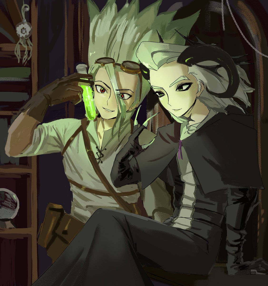lasto_nka's tweet photo. day 2 Fantasy au
#senxensenweek https://t.co/X2TSOOxdS4