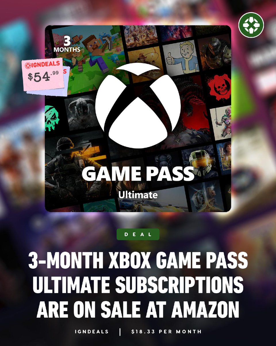 IGNDeals's tweet photo. You can stack these up to 36 months, meaning you can lock in Game Pass Ultimate at $18.33 a month for three years and avoid the new $29.99 price. https://t.co/jRgZACTkbL https://t.co/TpotKAOCg3
