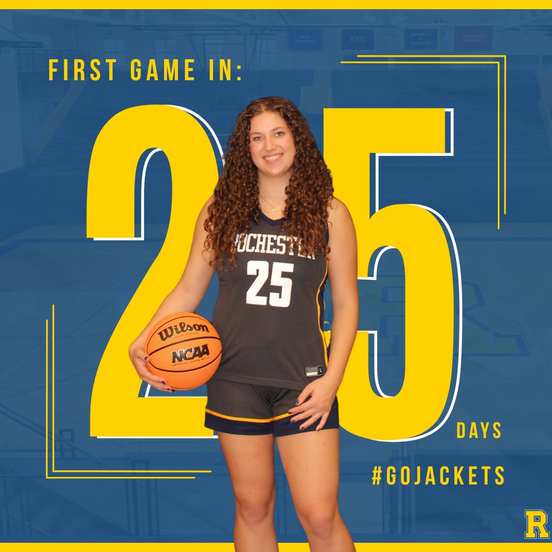 RochesterWBB's tweet photo. Another day closer! We are Hazell Nickerson days from the start of our 2025-26 season! #GoJackets https://t.co/2BekQaQJ0L