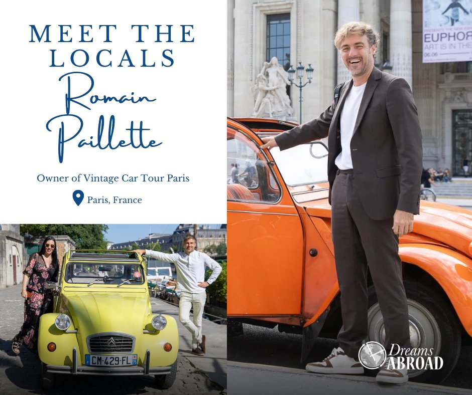 Read our new story by <a href="/LeesaTruesdell/">Leesa Truesdell</a> about the uniquely exciting tours of France’s most legendary city offered by Romain Paillette at Vintage Car Tour Paris. Click for more: bit.ly/47mgRpw.
 #DreamsAbroad #parisjetaime