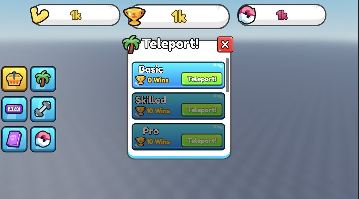 Tullab32's tweet image. Quick simulator style UI comms open!! @mastertullab on discord  [ #RobloxUI | #RobloxDev | #RobloxDevs | #Roblox #UIDesign ]