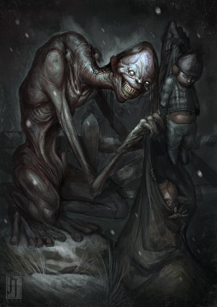 JimmyNijs's tweet photo. SomeBODY once told me the world was having a #Portfolioday today. 

Hello, I'm Jimmy, and I'm a #horror and #darkart artist, and occasionally do vanilla #fantasy stuff when the weather is right.  

Please share if you can or I will actually kill myself and come haunt you. https://t.co/EZ10tJBPiy