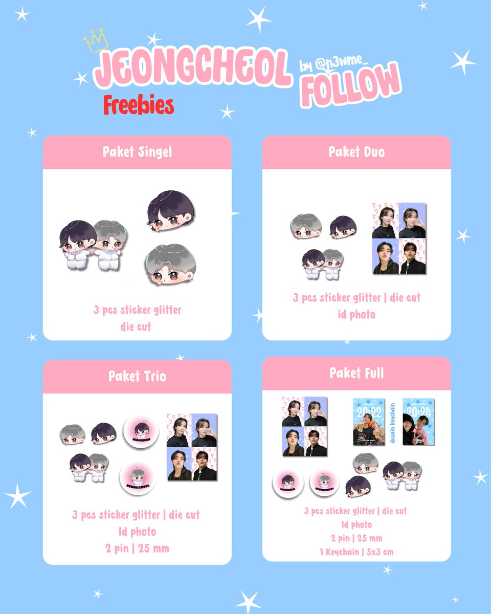 [RT + Likes are appreciated]

🌷 Open Pre-order Jeongcheol Follow by <a href="/n3wme_/">Oviww ☆｡⁠*ﾟ♡ ||</a> 🌷
─── ♡๑⁠♡๑♡⁠ ──

🗓 Pre-Order: 14 Oktober – 1 November
🏷 DP Only, pelunasan via  🍊
📍 Tasikmalaya, INA
⚠️ No cancel — DP hangus ya!

Link order ⬇️
🔗: forms.gle/iuqYFGjigXiGxP…