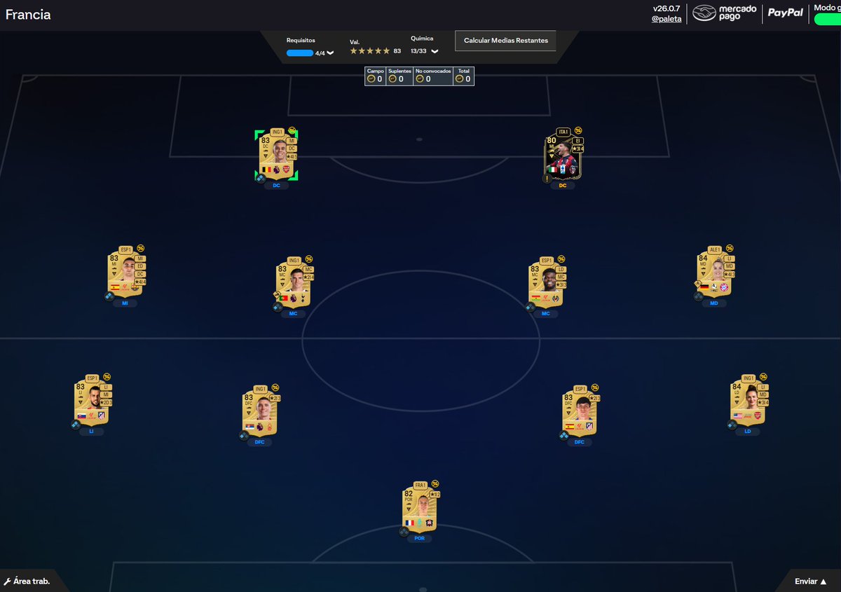 lacasadelfut_'s tweet photo. 💡 Solución para completar el SBC de Mateta (Valoraciones renovadas)

📋 Requisitos:

Plantilla de 🇫🇷 Francia (83 de media)

Plantilla de 🇬🇧 Premier League (83 de media)

Aquí tienes las dos plantillas que te sirven para hacerlo fácil y barato 💰👇
#FC25 #SBC #Mateta https://t.co/4mrVRNhLC3