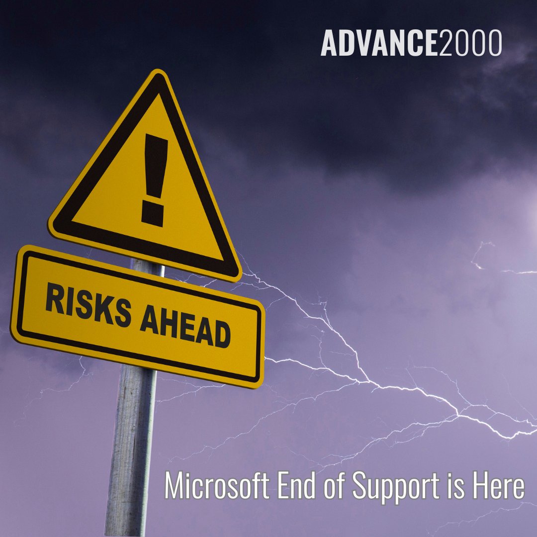 🚨 Microsoft End of Support date is today!
If you’re still using outdated products, you’re exposed to serious security and compliance risks.

Learn what to do next:
🔗 advance2000.com/dont-let-eos-p…
🔗 advance2000.com/what-you-need-…

#Advance2000 #Cybersecurity #ITSupport #EndOfSupport