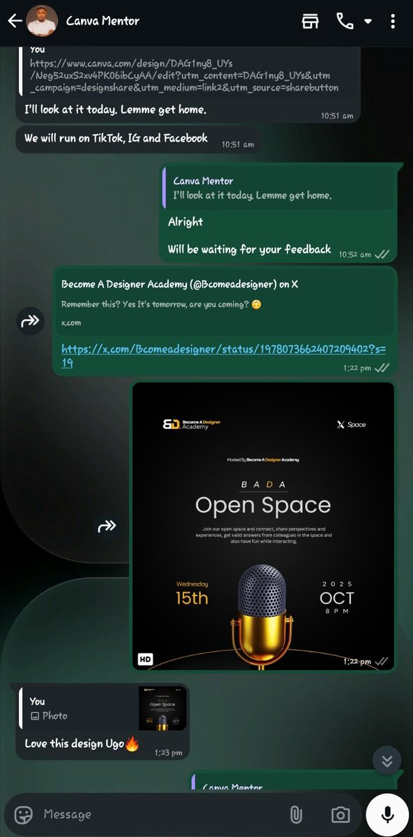 D1ugo's tweet photo. During the @Bcomeadesigner 7.0 cohort classes, @egbokavictory_ said something about simplicity in design 

And I've been applying that to every design I create and the results have been amazing. 

His comment on the design made me smile 😊 https://t.co/CsLj6R8sfB