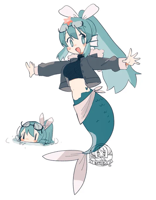 人魚ちゃん(コート) #オリジナル
