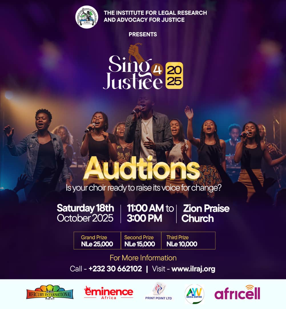 Sing for Justice 2025 – Theme: Justice, Truth and Hope

AUDITIONS 
Is your choir ready to raise its voice for change?
Join the movement where music becomes a powerful message of justice, truth, and hope!
📅 Date: Saturday, 18th October 2025
📍 Venue: Zion Praise Church
🕚 Time: