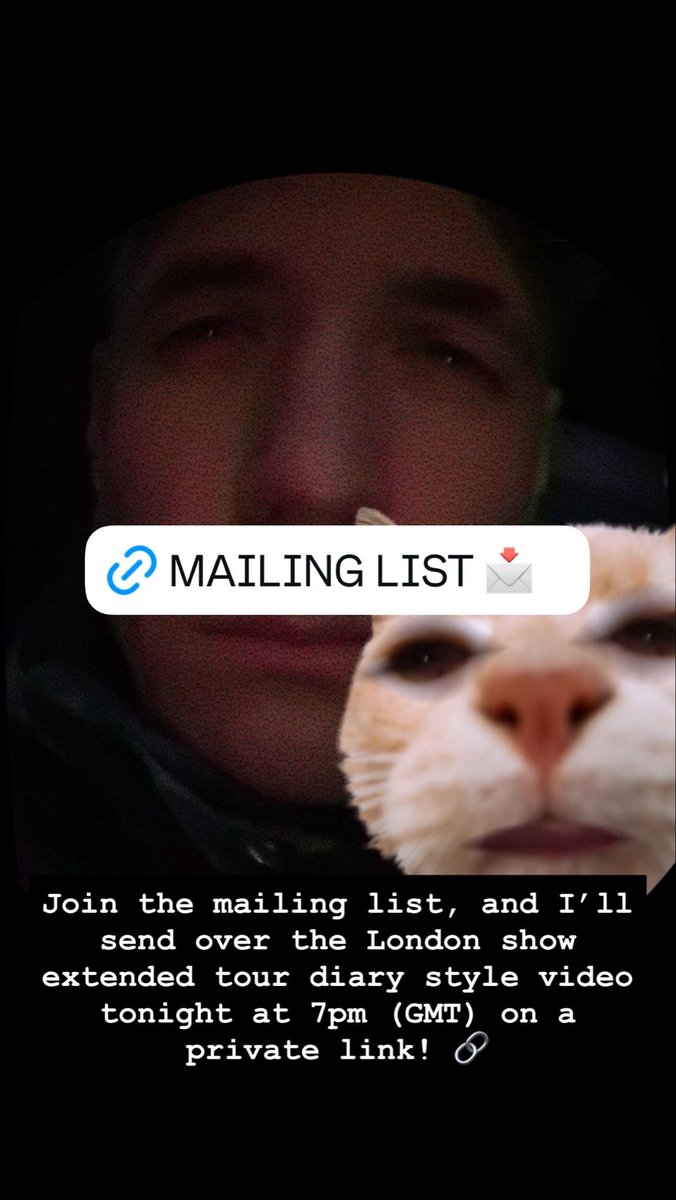Join the mailing list for the London video diary over tonight at 7pm! tr.ee/hm3hMFMtlF