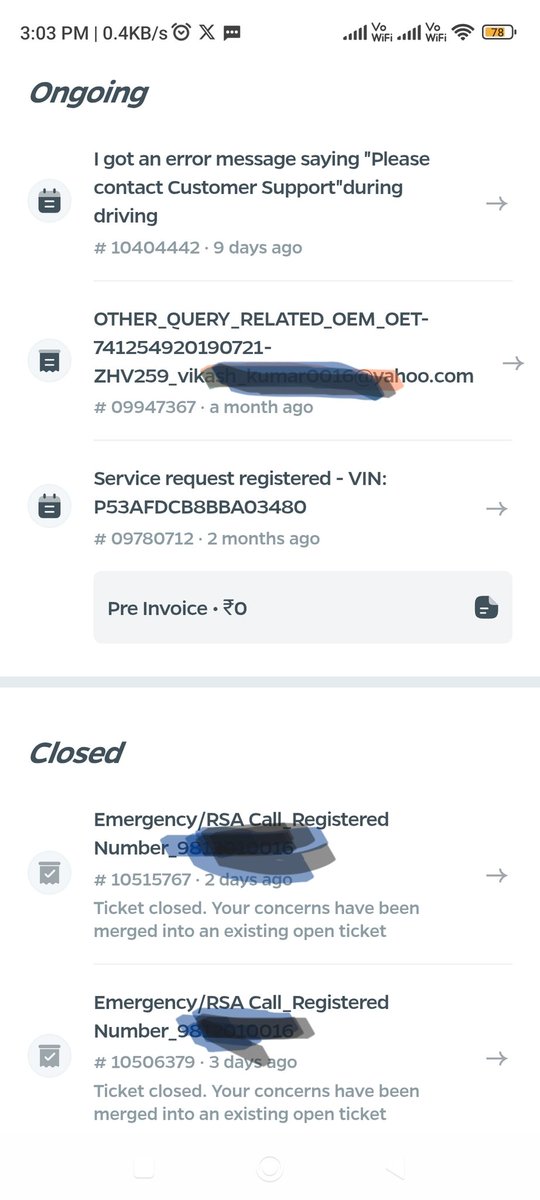 Vikash_0016's tweet photo. @bhash @OlaElectric promises 1day service.
Reality: My scooter is dead for 10 days,no pickup, no update!
Booked service (8 Oct) ✅
Raised RSA (11 Oct) ✅
Waiting..still waiting 😡
#OlaElectric #EVScam #CustomerSupportFail #EVIndia
@consaff @jagograhakjago @consumerforum_ @kunalkamra88 https://t.co/mknkAfzCNj