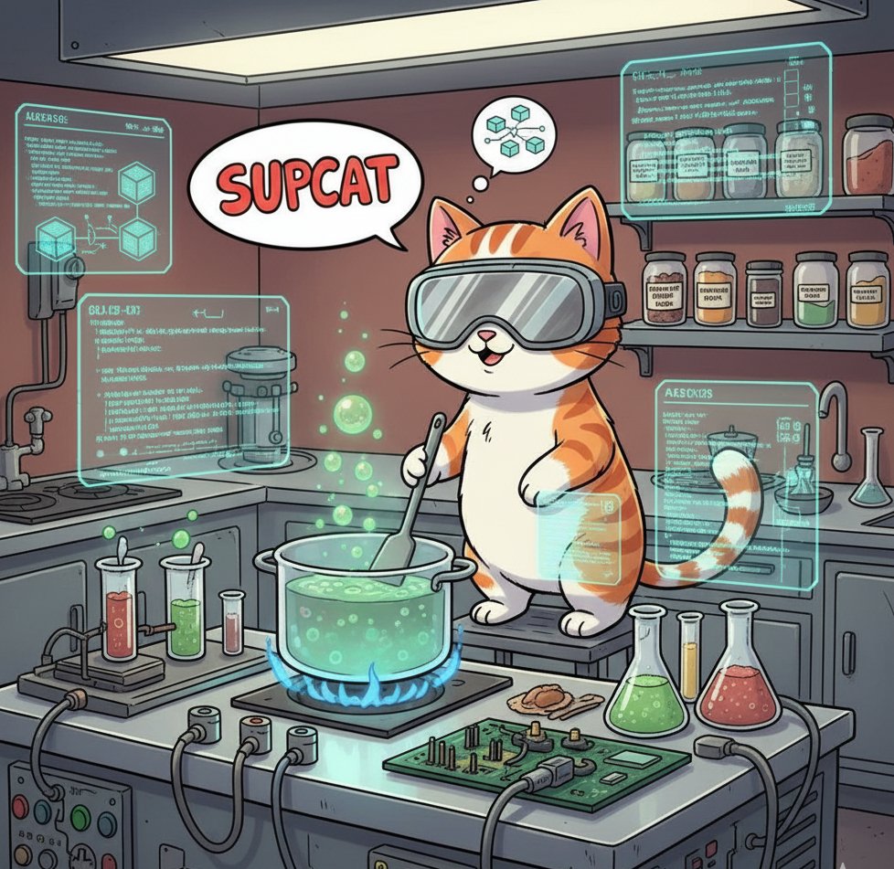 SUPCATworld's tweet photo. $SUPCAT is cooking something big in kitchen.🔥 https://t.co/B4fZ31xGYx