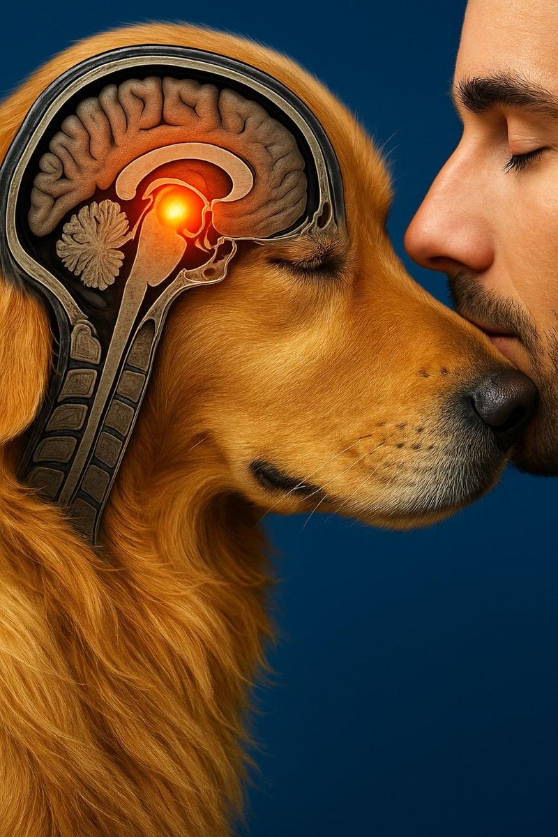 Alexalvz12's tweet image. La ciencia acaba de confirmar lo que todo dueño de perro ya intuía: el amor de un perro es real.

Estudios de resonancia magnética revelaron algo profundamente conmovedor sobre su vínculo con nosotros.
Cuando un perro huele a su humano, una zona específica de su cerebro —el…