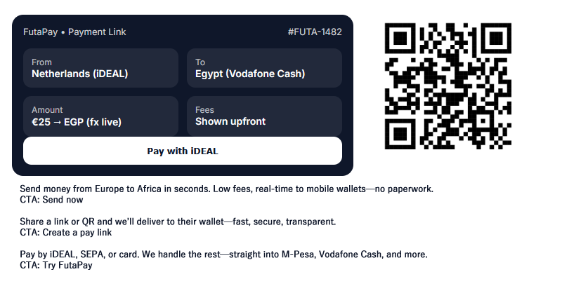 _CapitalistIQ's tweet photo. Receiving money from Europe has never been so easy.

Be first to know when FutaPay launches.
Join the waitlist.