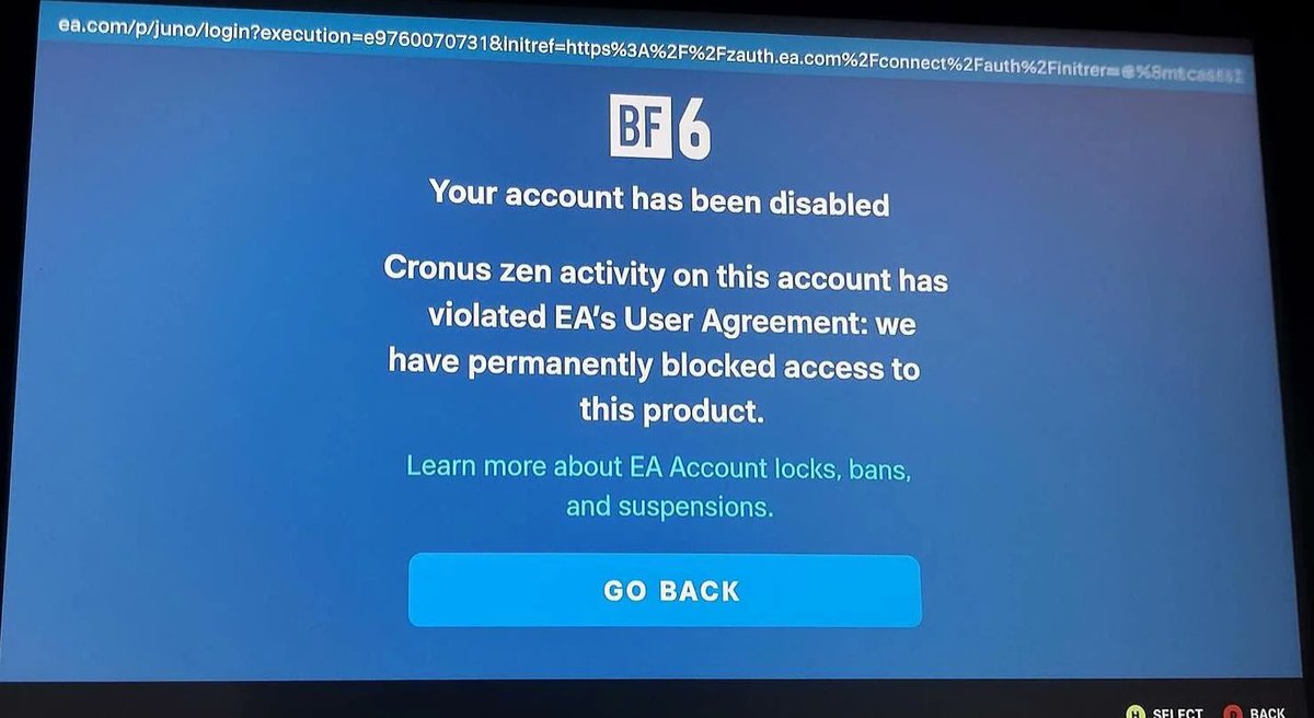 NotiField's tweet photo. Múltiples usuarios del famoso dispositivo de Trampas CRONUS ZEN están reportando baneos VITALICIOS  por utilizar las trampas. El propietario de este sistema incita a que no ejecuten su sistema con #Battlefield6 para evitar perder sus cuentas.

Esto es un completo Win para la comunidad del Gaming.

#BF6 #BF #Battlefield