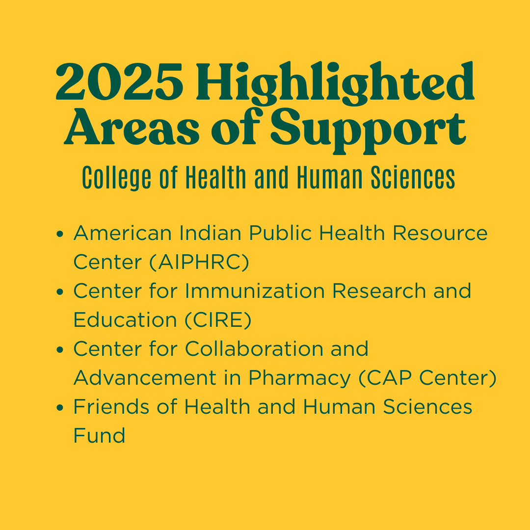 Giving Day has begun. The areas of support we have decided on for this year are the AI PH Resource Ctr, Ctr for Immunization Research &amp; Education, Ctr for Collaboration &amp; Advancement in Pharm, &amp; Friends of Health and Human Sciences Fund. bit.ly/438f6tD #ndsugivingday2025