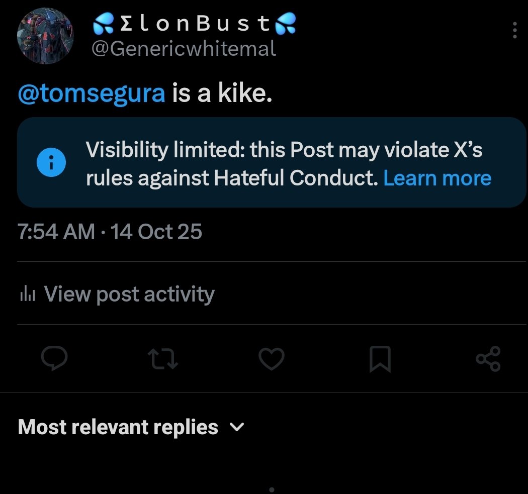 Genericwhitemal's tweet photo. I'll be God damned.
@tomsegura is a worthless K!ke https://t.co/jDQjtyZV6X
