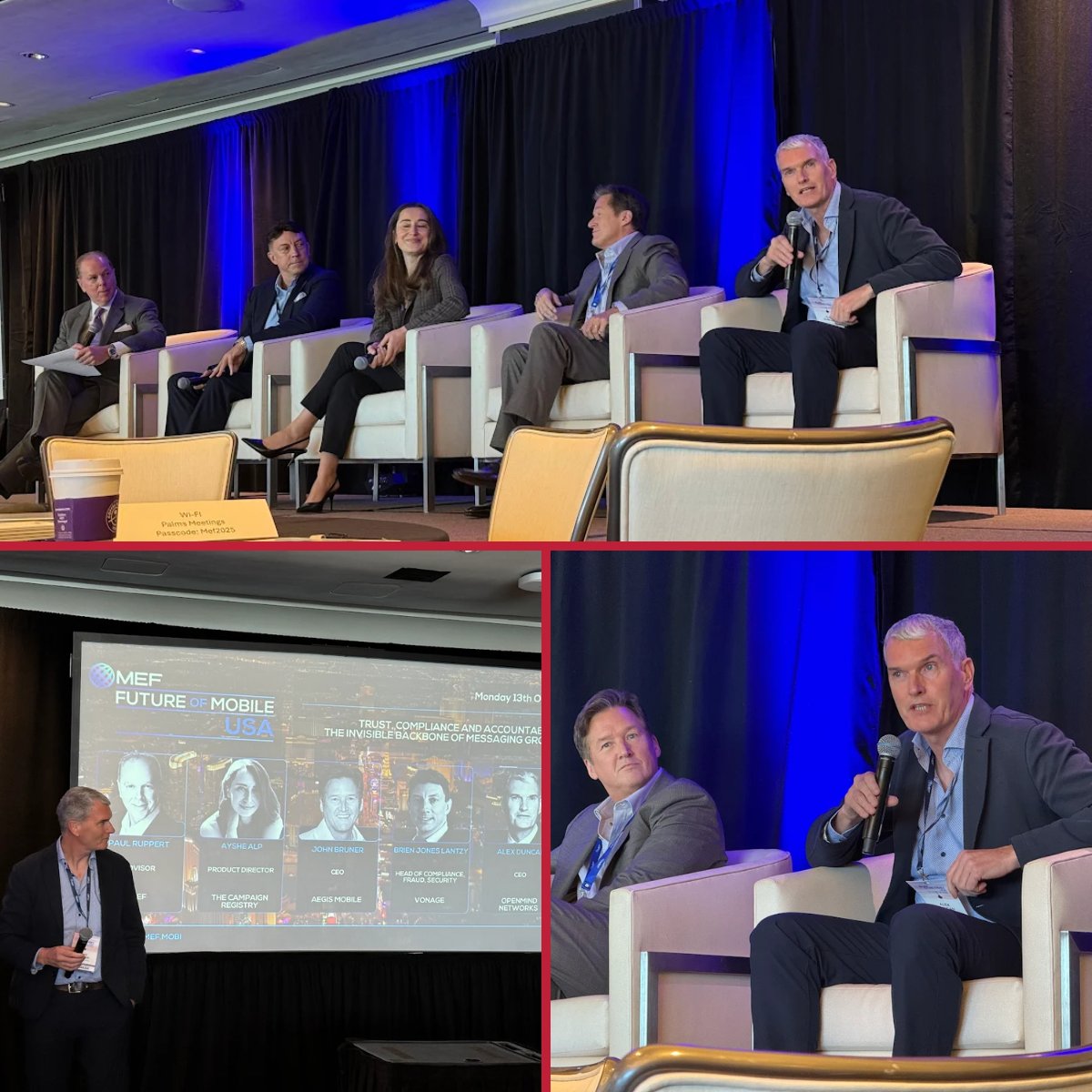 Openmind_Ntwks's tweet image. Huge thanks to @MEF for the excellent #FutureOfMobileUSA event in Las Vegas this week! 🇺🇸

Great to see our CEO, Alex Duncan, on stage discussing why Trust &amp;amp; Compliance is the invisible backbone for scaling #messaging growth 🤝

#WeAreOpenmind #WeAreMessaging