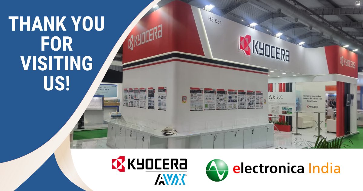 kavxcorp's tweet image. Thank you for visiting us at #electronicaIndia 2025 (Booth H3 E31)! We loved connecting with you and sharing insights from our team.💡

#KYOCERAAVX #electronica #Technology #Embedded #EmbeddedTechnology #Automation #Electronics #Components