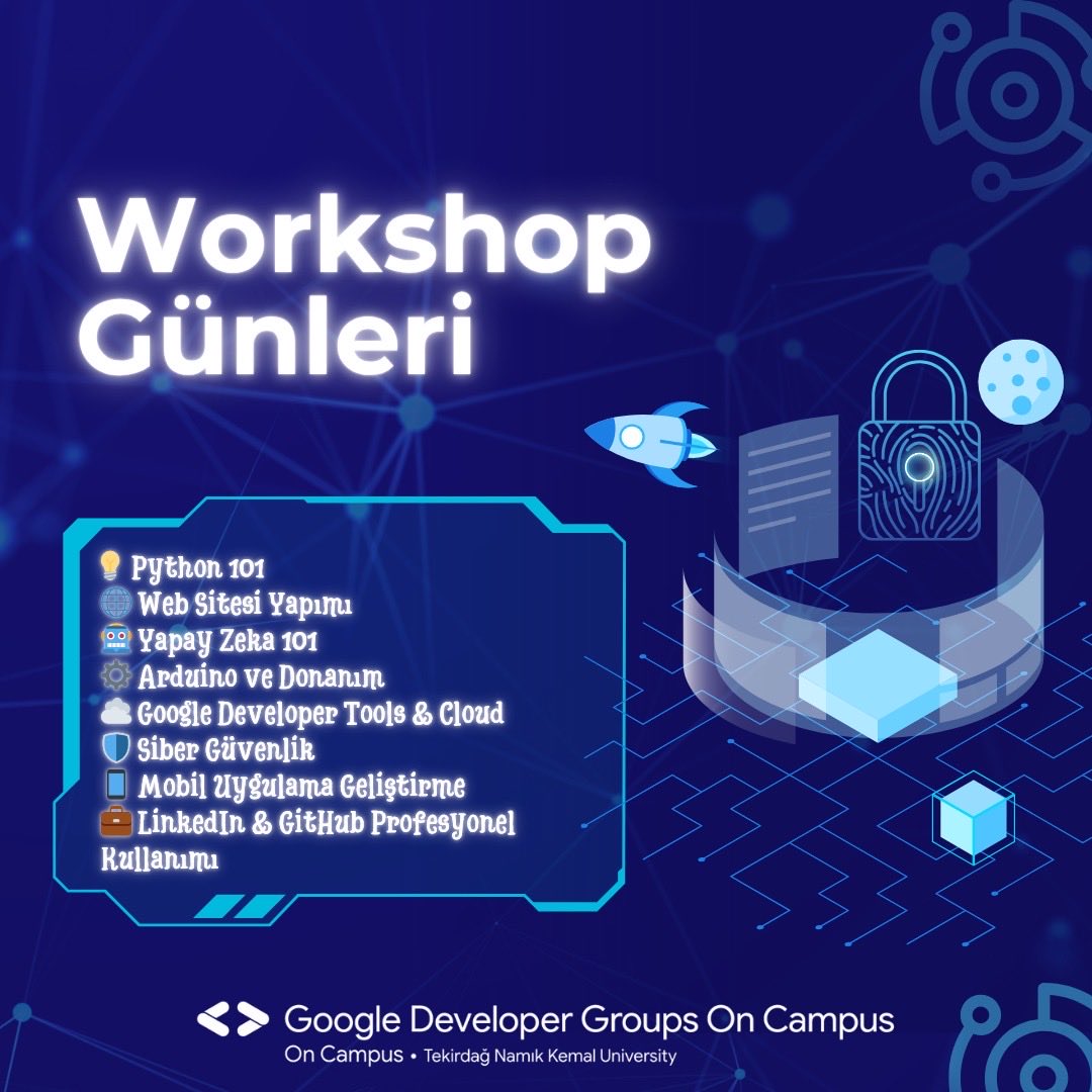 gdgoncampusnku's tweet image. 👉🏾Python 101 başlıyor!
Workshop Günleri’nin ilk durağında Python’la kodlamaya adım atıyoruz 💻✨
📅 16 Ekim | 12.00 – 13.00
📍 C302
🎯 Katılım ücretsiz!
Teknolojiye meraklıysan, yerini şimdiden al! 🚀🥳
#GDGOnCampus #Python101 #WorkshopDays