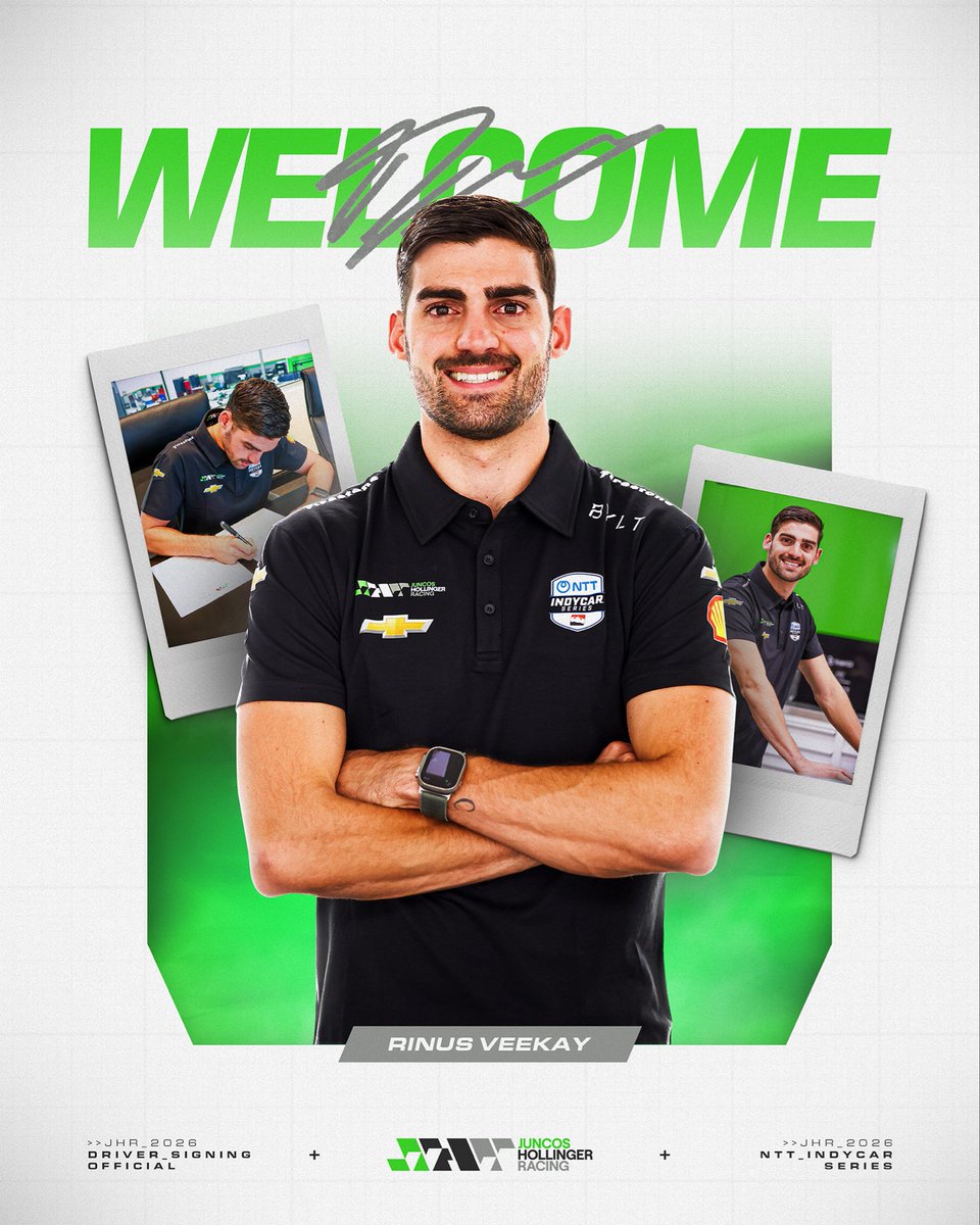 Juncos Hollinger Racing (@juncoshollinger) on Twitter photo ⚡ A clear statement of intent.
We’re building for the future – and the signing of <a href="/rinusveekay/">Rinus VeeKay</a> as our lead driver for 2026 reflects our ambition.
Together, we’re focused on raising our performance and making real progress in the NTT INDYCAR SERIES. 📈
#JHR #INDYCAR ⚡ A clear statement of intent.
We’re building for the future – and the signing of <a href="/rinusveekay/">Rinus VeeKay</a> as our lead driver for 2026 reflects our ambition.
Together, we’re focused on raising our performance and making real progress in the NTT INDYCAR SERIES. 📈
#JHR #INDYCAR