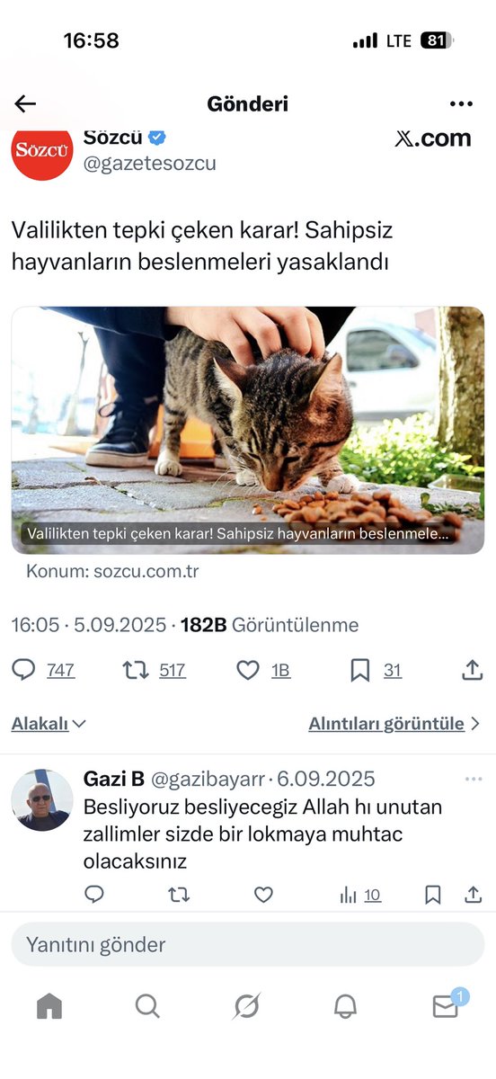 Sözcü gazetesi bana dava acmış bu yorumuma bu yorumun sözcü gazetesiyle ne alakası var