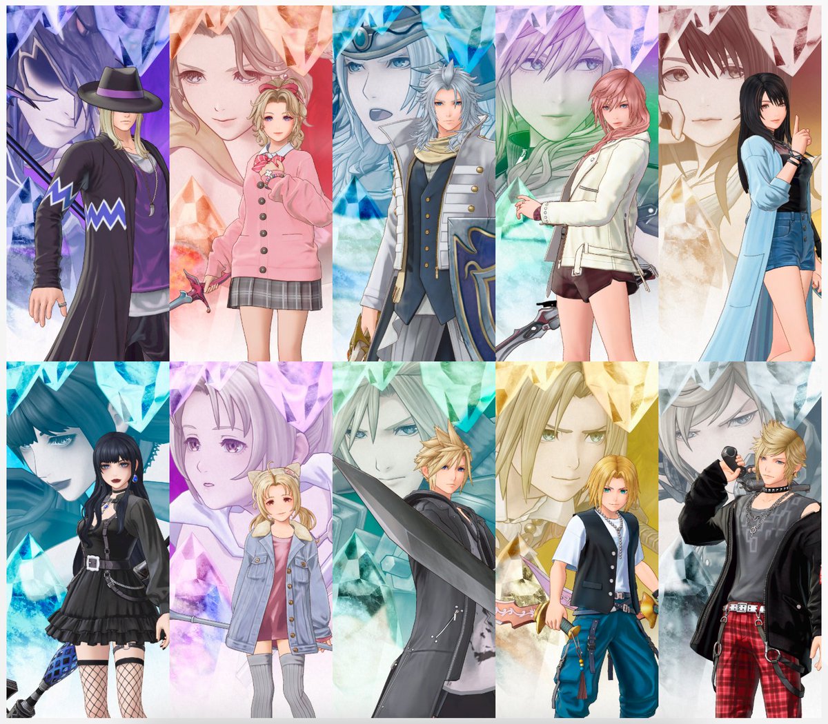 On aime le style visuel ou non, mais voici les illustrations des premiers personnages de Dissidia Duellum Final Fantasy annoncés jusqu'à présent.
