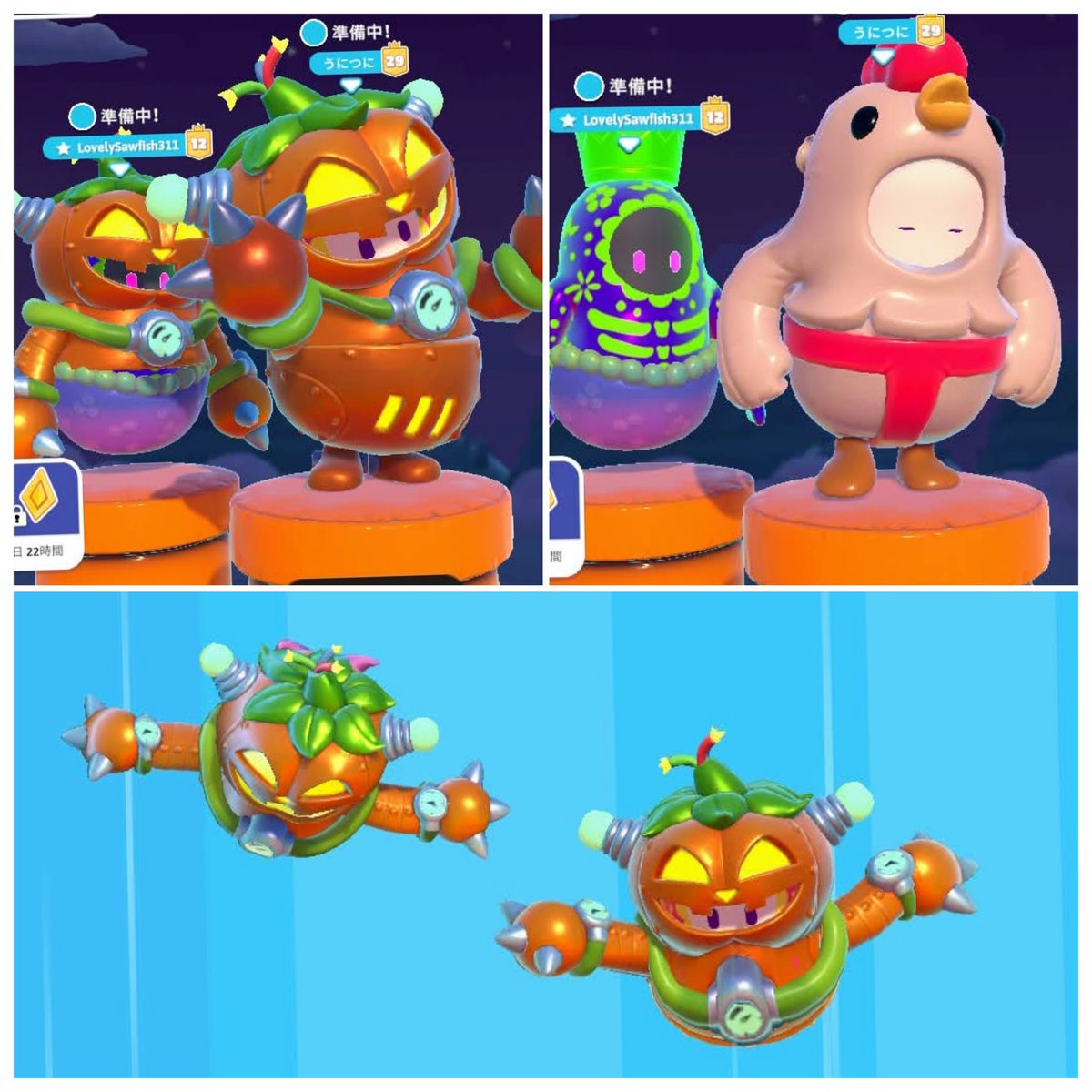 カボチャチャレンジ無事クリア！けどこのスキン自分を見失うからいつものに戻った🐔