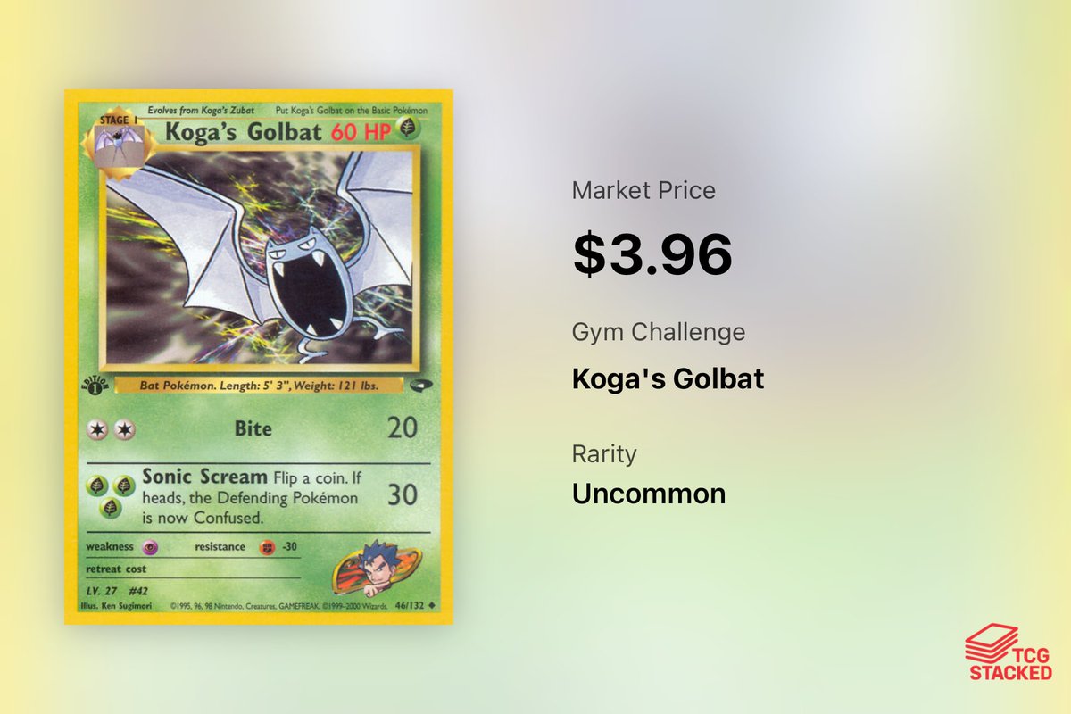 TCGStacked's tweet image. Day 42 - Here are some of the top Golbat cards in all of Pokemon.
If I missed your favorite Golbat card, let me know in the comments!