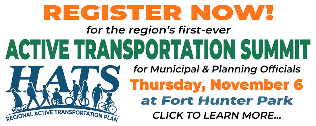 TCRPC's tweet image. REGISTER NOW! We're inviting municipal and planning officials to the region's first-ever Active Transportation Summit on Thu., Nov. 6, 10 AM-2 PM, at Fort Hunter Park in #Harrisburg. Click here: sbee.link/y6hx8jpvrf #CentralPA #CumberlandCounty #DauphinCounty #PerryCounty