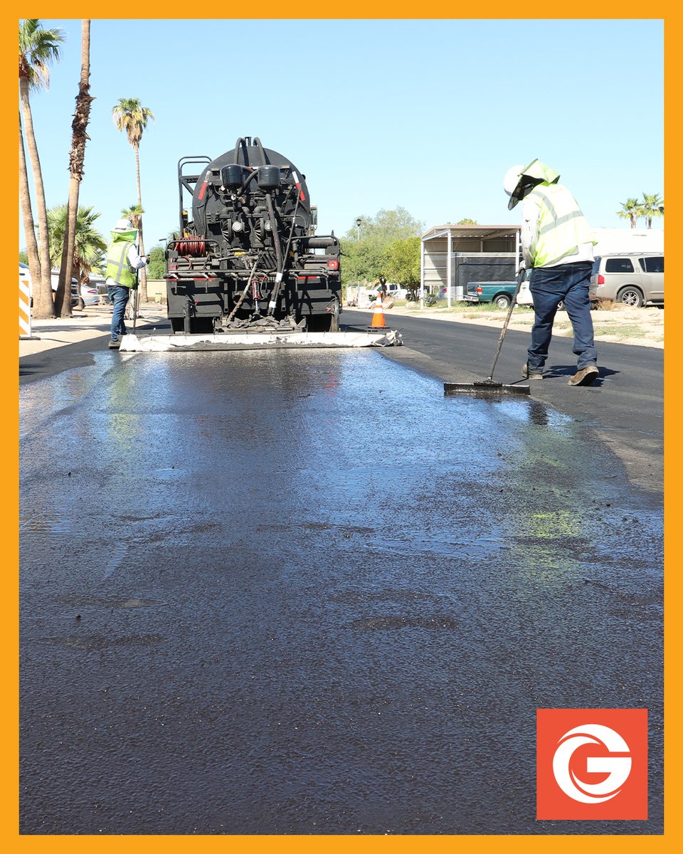 Check out our latest road improvement project in the Sahuaro District between Greenway Rd. and Judy Lynn Ln., from 69th Ave. to 71st Dr. Crews have been hard at work prepping the road using brooms along with street sweepers to clean the area of debris. After applying a crack