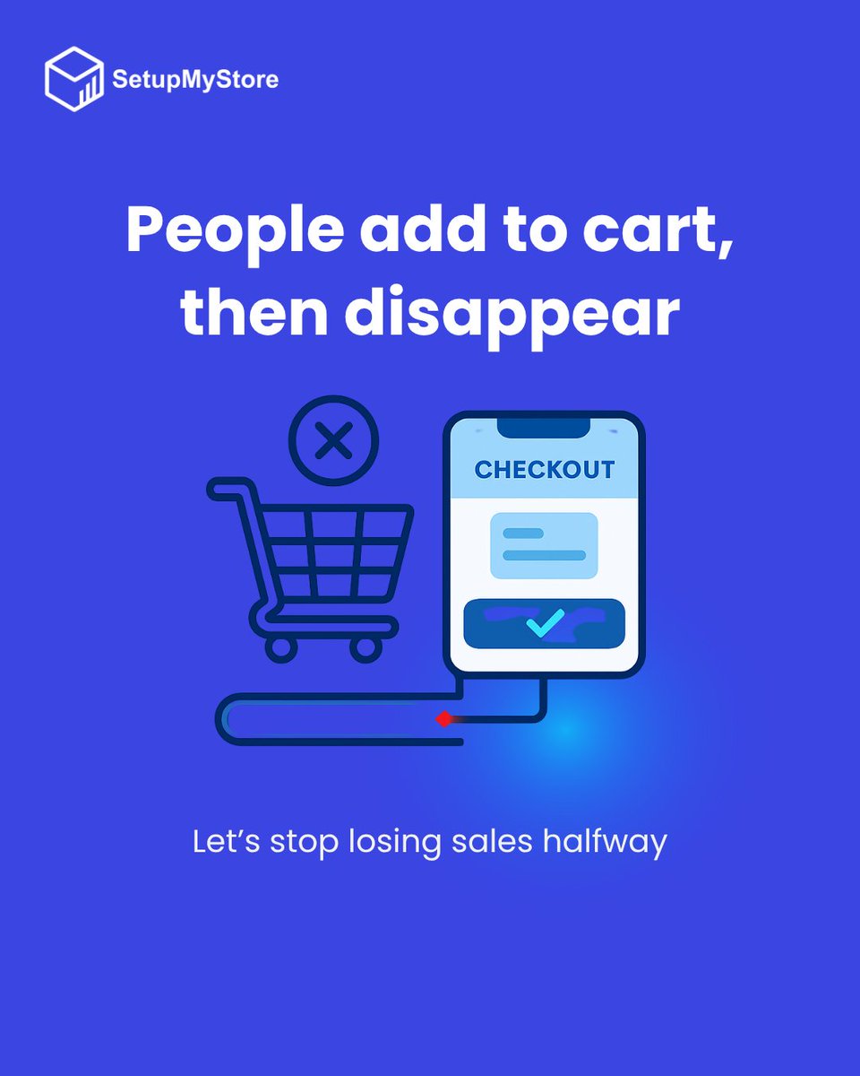 CEO_SMS_Waleed's tweet image. 🛒 People add to cart... then vanish?
You’re not alone — 7 out of 10 shoppers abandon their carts before checkout.
We fix the leaks that cause drop-offs.
#SetupMyStore #CartAbandonment #EcommerceOptimization #ConversionRateOptimization #EcommerceGrowth #OnlineStoreFix