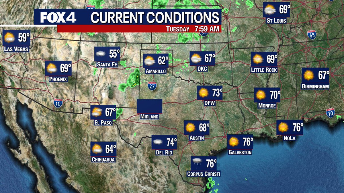 Currently across the region... #fox4weather #txwx