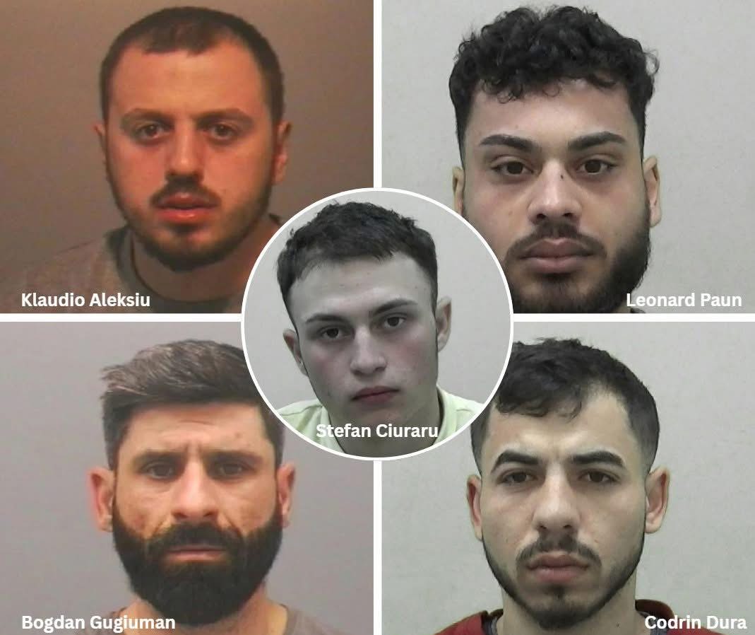 🚨BREAKING: Gateshead grooming gang 

Five men have just been convicted for their role in the sexual exploitation of young girls in Gateshead.

Codrin Dura, 27, Leonard Paun, 23, Bogdan Guguiman, 44, Klaudio Aleksiu, 28 and Stefan Ciuraru, 22, were each found guilty on Tuesday
