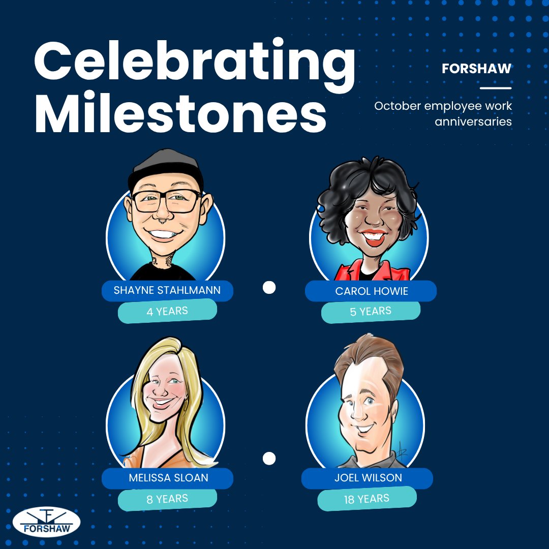 Forshaw_Inc's tweet image. October Work Anniversaries 🎉
This month, we’re celebrating the amazing individuals reaching milestones with FORSHAW. Your commitment helps drive our success every day. Thank you for being a vital part of our team, here’s to the journey ahead!

#FORSHAW #TeamForshaw