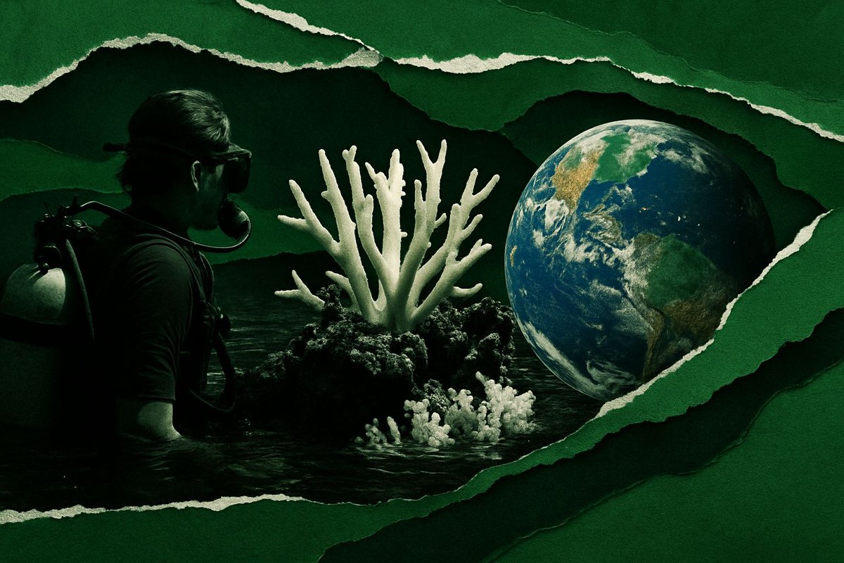 🌊 PRIMER PUNTO DE NO RETORNO 

El planeta acaba de cruzar su primer punto de no retorno climático.
El Global Tipping Points Report 2025 confirma que los arrecifes de coral tropicales ya colapsan: más del 84 % sufre blanqueamiento.

El umbral de 1,2 °C de calentamiento global ha