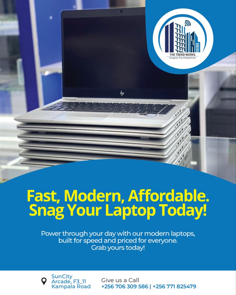 Power through your day with our modern laptops, built for speed and priced for everyone.
Grab yours today! #thetrendworks
