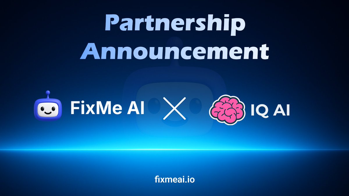 🤝 Partnership Announcement $FIX &amp; $IQ

We’re proud to announce our partnership with <a href="/IQAICOM/">IQ AI</a>, the blockchain and AI-powered knowledge ecosystem redefining how users access information in Web3.

IQ AI combines powerful tools like IQ.wiki, the world’s largest