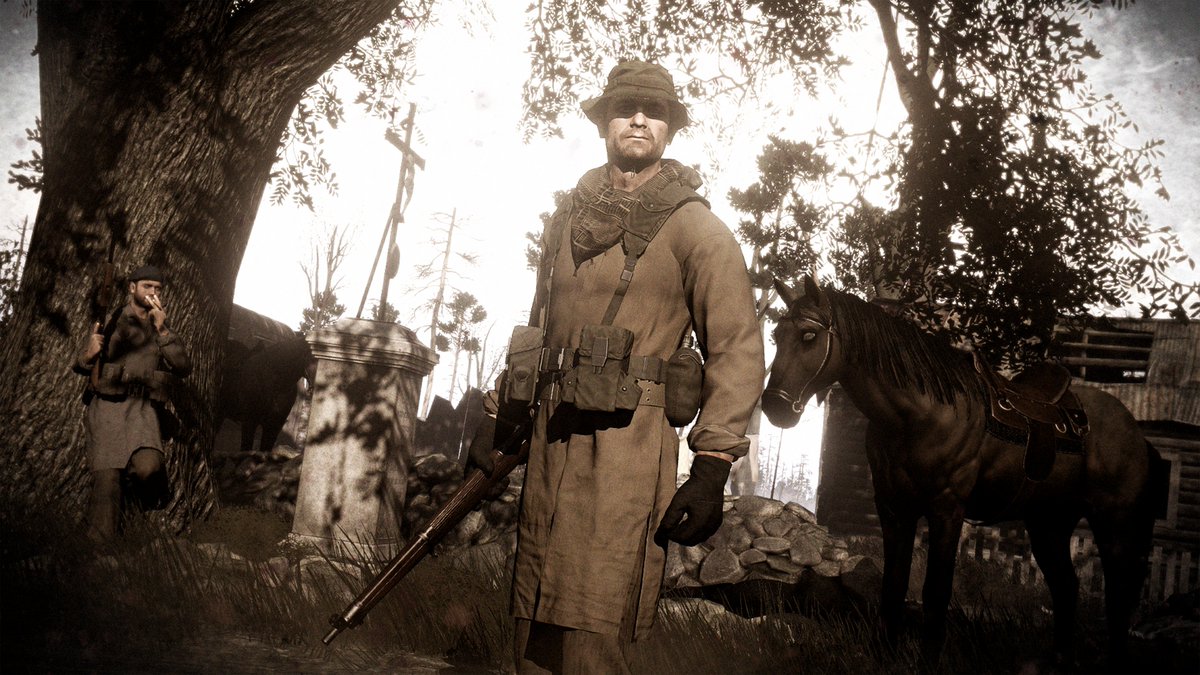 'Headhunters.'

A pair of Bounty Hunters rest in an abandoned town, Alternative 1902.

#Arma3 
#Arma3Photography 
#Arma1902verse