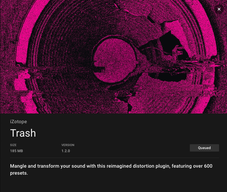 よくしらないけどTrash使えるようになってる……
KOMPLETE 15に入ってたのかな（記憶があんまりない）