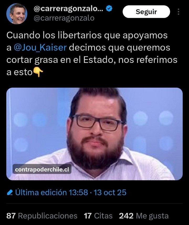 Este tipo ya no cambia es invotanble tal cual lo es la evelyn 
Espero que ningun republicano vote por <a href="/carreragonzalo/">@carreragonzalo DIPUTADO</a>