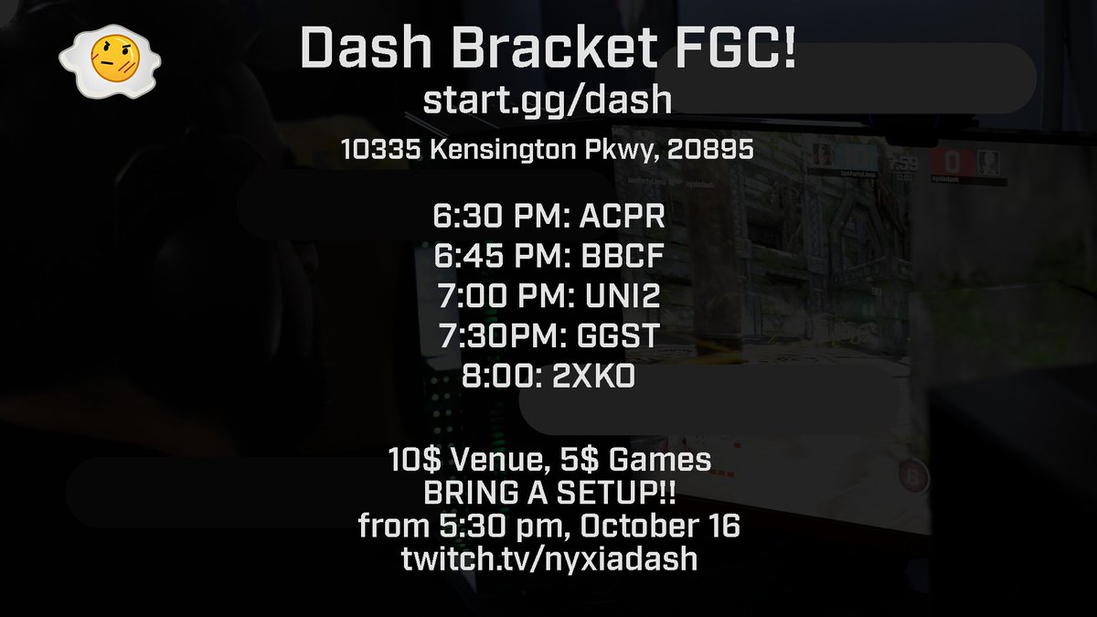Registration is live this week! Hope to catch you thursday start.gg/dash