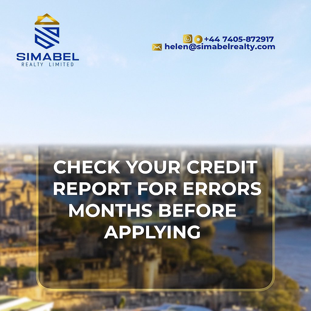 Simabel_Realty's tweet photo. Check your credit report months before applying for a mortgage.
Fixing small errors early can boost your score and improve your approval chances.
Need help checking or improving your credit before applying?
Send us a DM, we’ll walk you through it.
#SimabelRealty #MortgageTips https://t.co/TTKCcC14bU