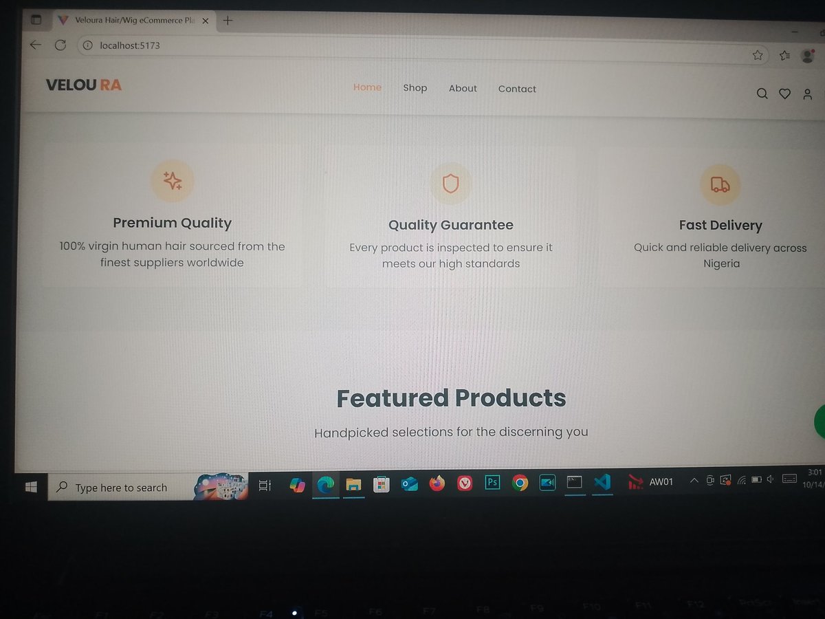 tech_evolv's tweet image. 🚀 Introducing Veloura Hair – my latest full-stack project built from scratch! From strands to styles, beauty meets technology 💇♀️💻
Built with HTML, React.js, TypeScript, and JavaScript for a sleek, responsive eCommerce experience.
#WebDev #ReactJS #TypeScript #EcommercePlatform