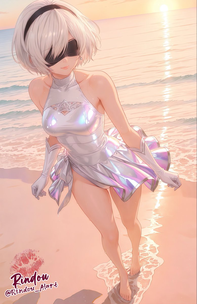 #ニーアオートマタ
#2B

『海水浴装備-Sunset-』