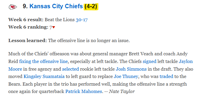 TysonRonne's tweet photo. Even @espn is trying to make the Chiefs look better than they are. https://t.co/gRfxaCzJiv