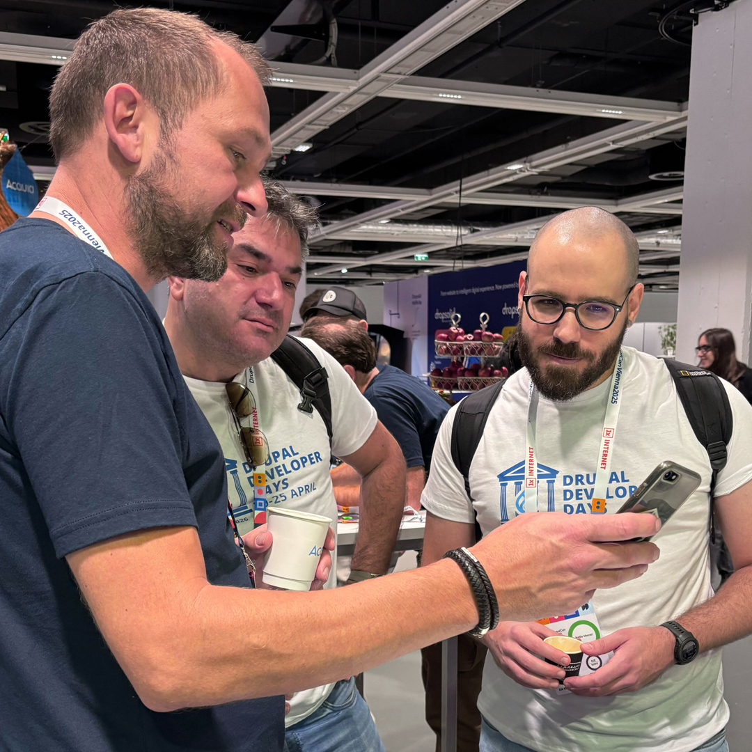 amazeeio's tweet image. DrupalConVienna has kicked off today 🎉 & the team is ready to meet the community at Booth #9.
Come chat with us about compliant AI, scalable #Drupal hosting, and how to get your team focused on code, not infrastructure.
Also, FREE custom-engraved pet tags! Come get yours. 👇
