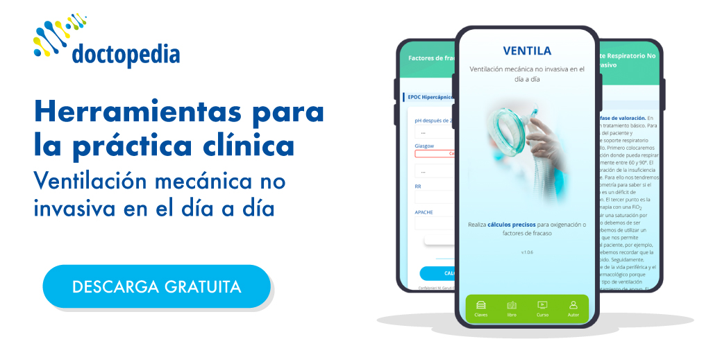 📲🩺Descarga #VentilApp, la aplicación de #Doctopedia diseñada para acompañarte en el manejo de la ventilación mecánica no invasiva.

Una herramienta práctica con consejos útiles para afrontar las situaciones clínicas más complicadas.

Ya disponible en iOS y Android👇
